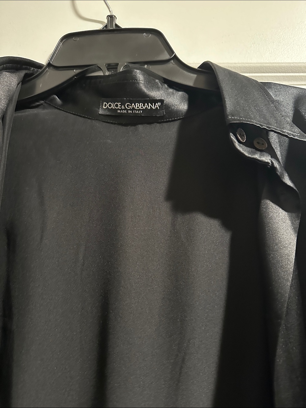 Dolce & Gabbana Black Satin Blazer shirt